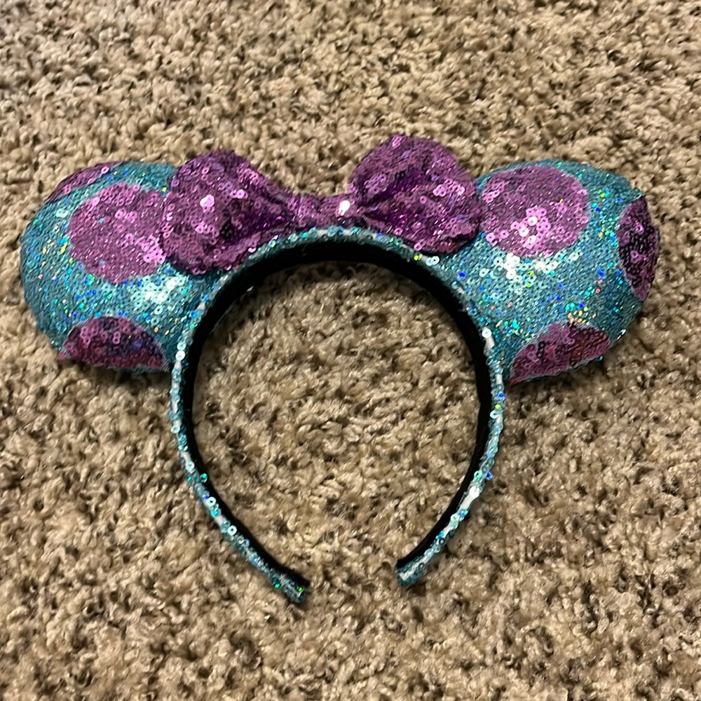 Disney Blue and Purple Sequin Minnie Mouse Ears